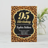 Invitation du poster de animal Leopard (Debout devant)