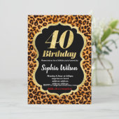 Invitation du poster de animal Leopard (Debout devant)