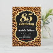 Invitation du poster de animal Leopard (Debout devant)