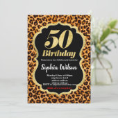 Invitation du poster de animal Leopard (Debout devant)