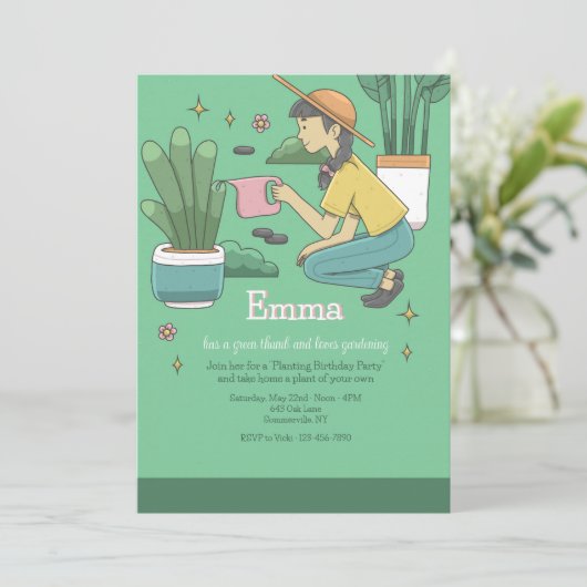 Invitation du pouce vert (Debout devant)