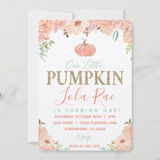 INVITATION DU PREMIER ANNIVERSAIRE (Devant)