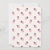 Invitation du premier anniversaire de fraise (Dos)