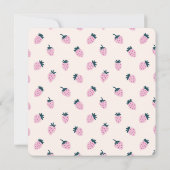 Invitation du premier anniversaire de fraise (Dos)