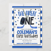 Invitation du premier anniversaire de hockey (Devant)