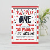 Invitation du premier anniversaire de hockey (Debout devant)