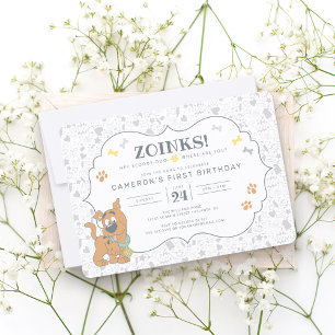 Invitation du premier anniversaire de Scooby-Doo