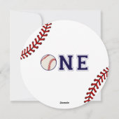 Invitation du premier anniversaire du baseball (Dos)