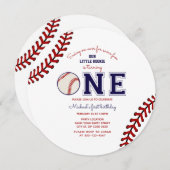 Invitation du premier anniversaire du baseball (Devant / Derrière)