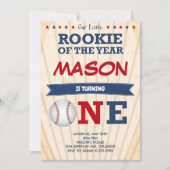 Invitation du premier anniversaire du baseball (Devant)