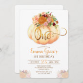 Invitation du premier anniversaire du Citrouille f (Devant / Derrière)