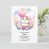Invitation du premier anniversaire du hamster (Debout devant)
