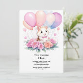 Invitation du premier anniversaire du hamster (Debout devant)