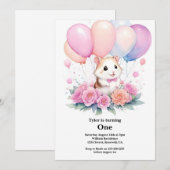 Invitation du premier anniversaire du hamster (Devant / Derrière)