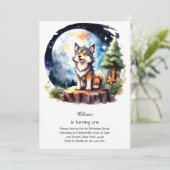 Invitation du premier anniversaire du loup (Debout devant)