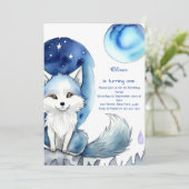 Invitation du premier anniversaire du loup (Debout devant)