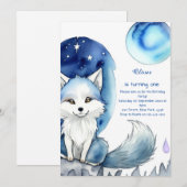Invitation du premier anniversaire du loup (Devant / Derrière)