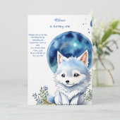 Invitation du premier anniversaire du loup (Debout devant)