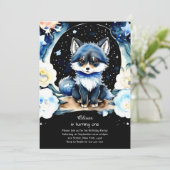 Invitation du premier anniversaire du loup (Debout devant)