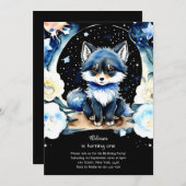 Invitation du premier anniversaire du loup (Devant / Derrière)