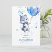 Invitation du premier anniversaire du loup (Debout devant)