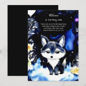 Invitation du premier anniversaire du loup (Devant / Derrière)