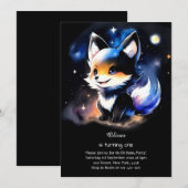 Invitation du premier anniversaire du loup (Devant / Derrière)