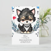 Invitation du premier anniversaire du loup (Debout devant)