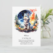 Invitation du premier anniversaire du loup (Debout devant)
