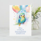 Invitation du premier anniversaire du perroquet (Debout devant)