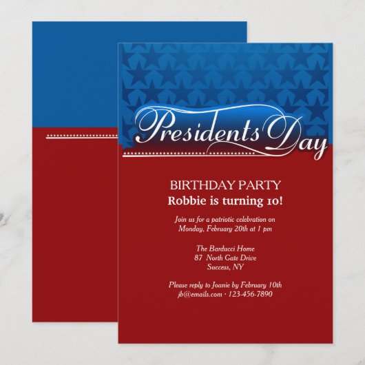 Invitation du président Day (Devant / Derrière)