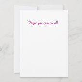 Invitation du Princess Party (Dos)