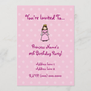 Invitation du Princess Party