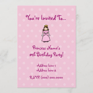 Invitation du Princess Party