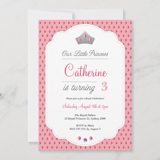 Invitation du Princess Party (Devant)