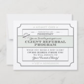 Invitation du programme d'aiguillage des clients (Devant)