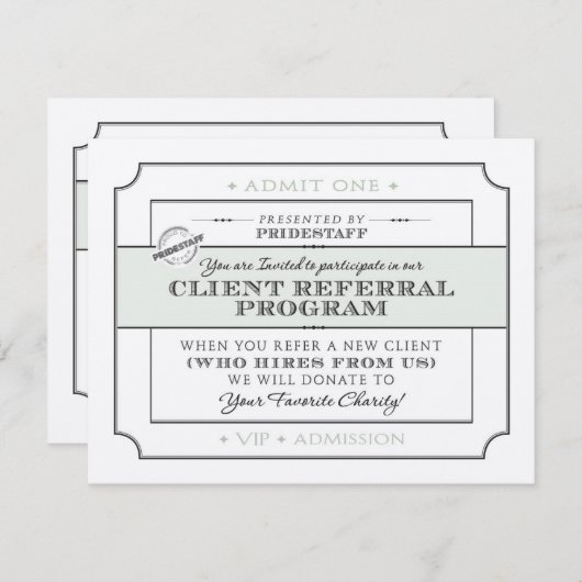 Invitation du programme d'aiguillage des clients (Devant / Derrière)