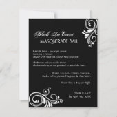 Invitation du Prom Masquerade (Dos)