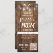 Invitation du Prom Rustic Ticket Party (Devant / Derrière)