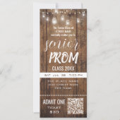 Invitation du Prom Rustic Ticket Party (Devant)