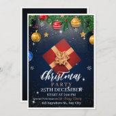 Invitation du prospectus de Noël Gold et White (Devant / Derrière)