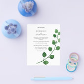 Invitation du prospectus Mariage Eucalyptus Budget (Simple)