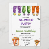 Invitation du pyjama d'Halloween (Devant / Derrière)