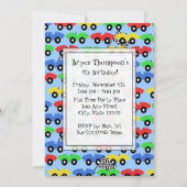 Invitation du race Car Party (Devant)