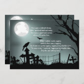 Invitation du Raven Poe Halloween Party (Devant / Derrière)