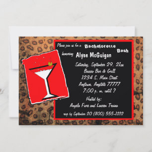 Invitation Du Red Et Du Mocha Caramel Leopard