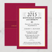 Invitation du Red & Gold Formal Graduation Party (Devant / Derrière)