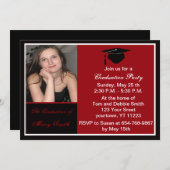 Invitation du Red Photo Graduation Party (Devant / Derrière)