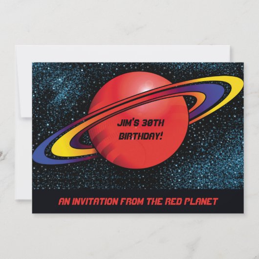 Invitation du Red Planet Party (Devant)