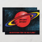 Invitation du Red Planet Party (Devant / Derrière)